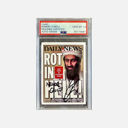 Robert O'Neill Signed Limited Edition /911 "ROT IN HELL" New York Daily News Cover Card