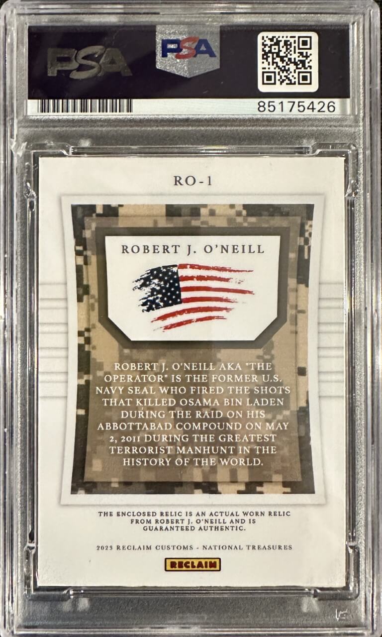 Robert O'Neill Signed Limited Edition /99 Worn Navy SEAL Relic Card