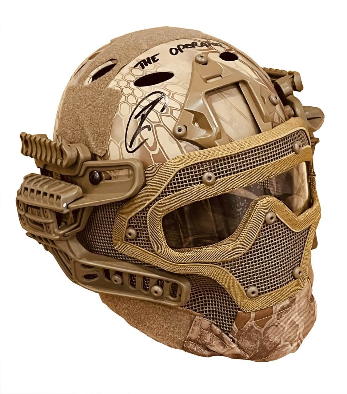 Robert O'Neill Signed U.S. Navy SEAL Desert Python Replica Helmet