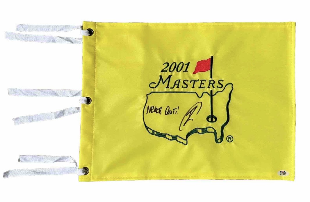 Robert O'Neill Signed 2001 PGA Masters Flag