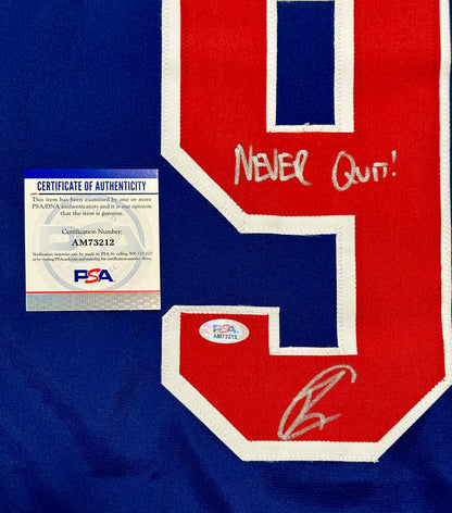 Robert O'Neill Signed "Never Forget 911" New York Rangers Jersey