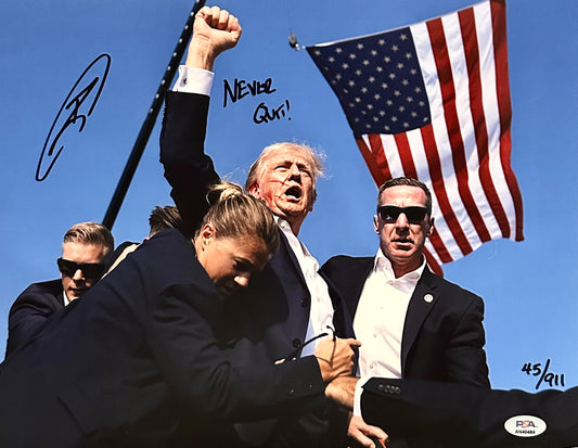 Robert O'Neill Signed Limited Edition /911 Donald Trump "Assassination Attempt" 11x14 Photo