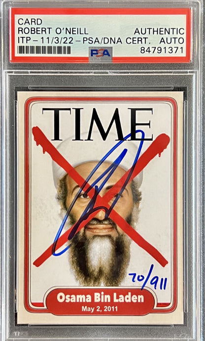 Robert O'Neill Signed Limited Edition /911 TIME Magazine Card