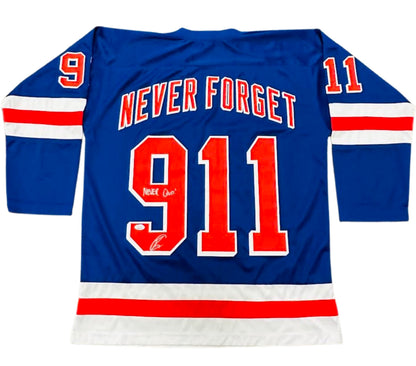 Robert O'Neill Signed "Never Forget 911" New York Rangers Jersey