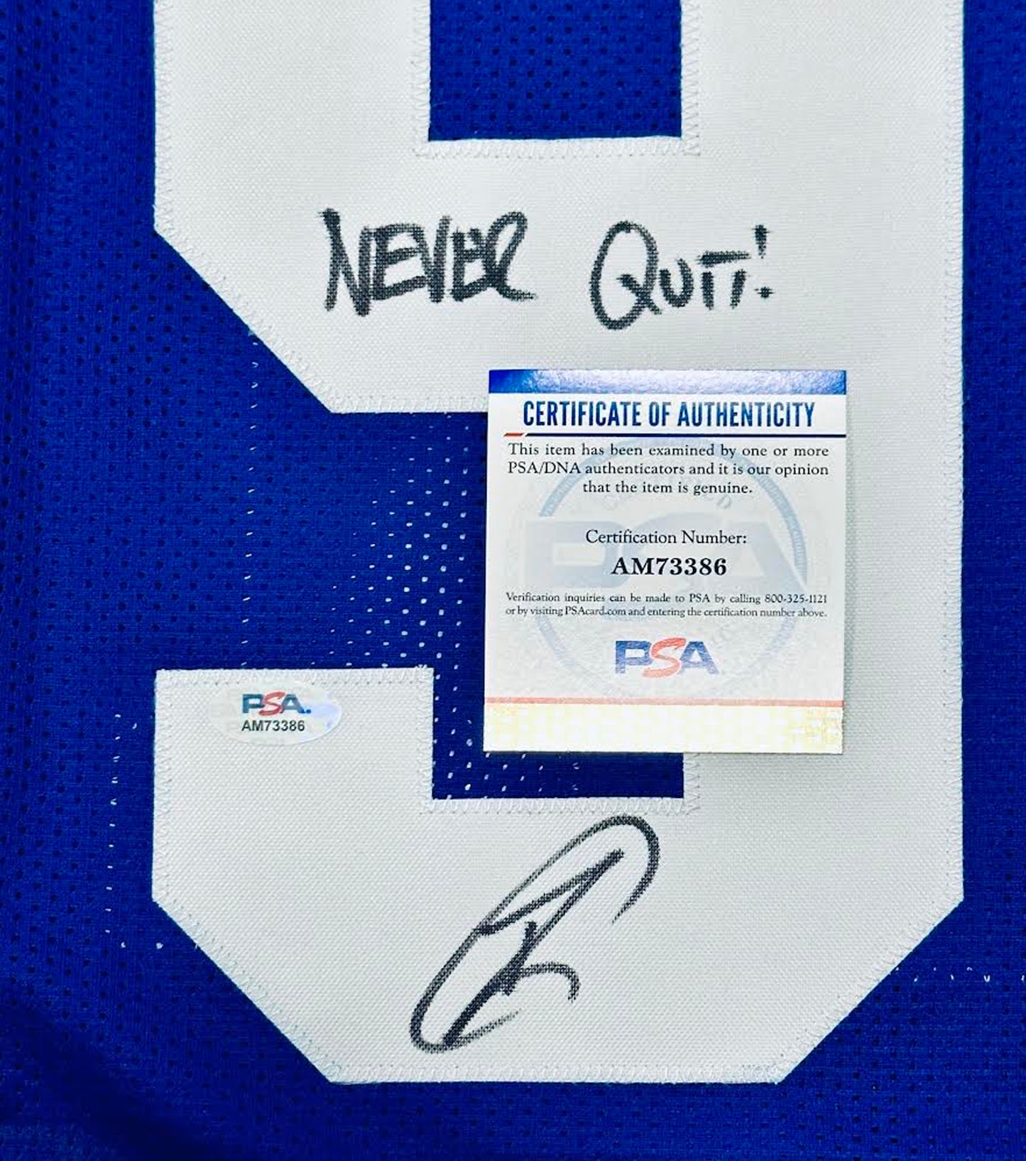 Robert O'Neill Signed "Never Forget 911" New York Giants Jersey