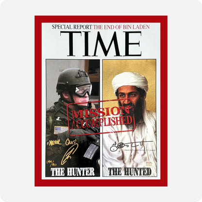 Robert O'Neill Signed Limited Edition /911 "The Hunter & The Hunted" TIME Magazine 11x14 Cover Photo